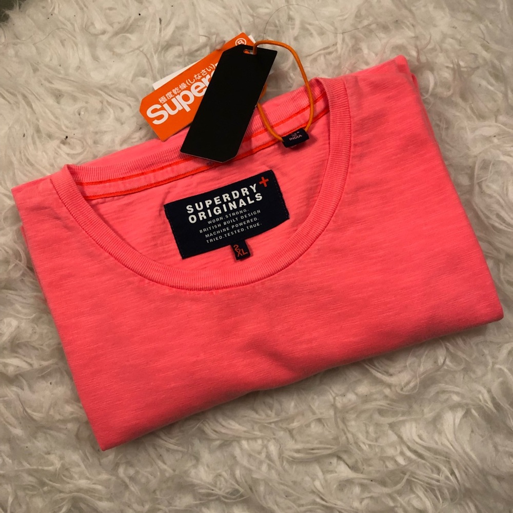 Superdry Originals Pink Pocket T-Shirt XXL New